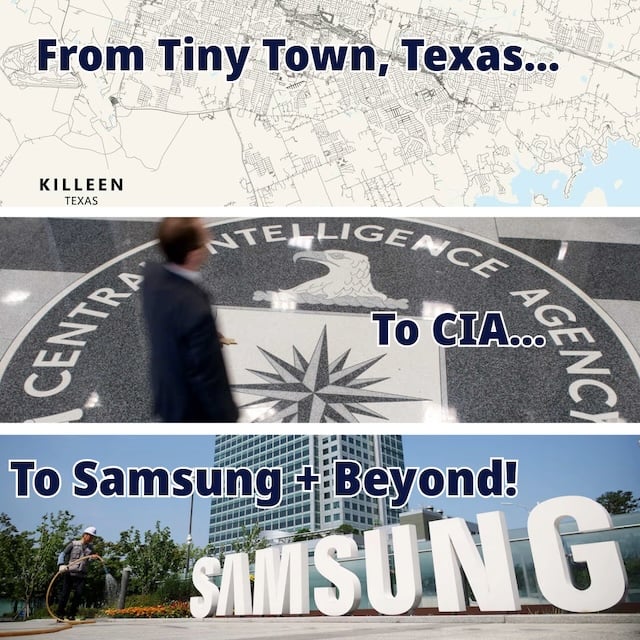 Journey from small Texas town to CIA, Samsung, and beyond